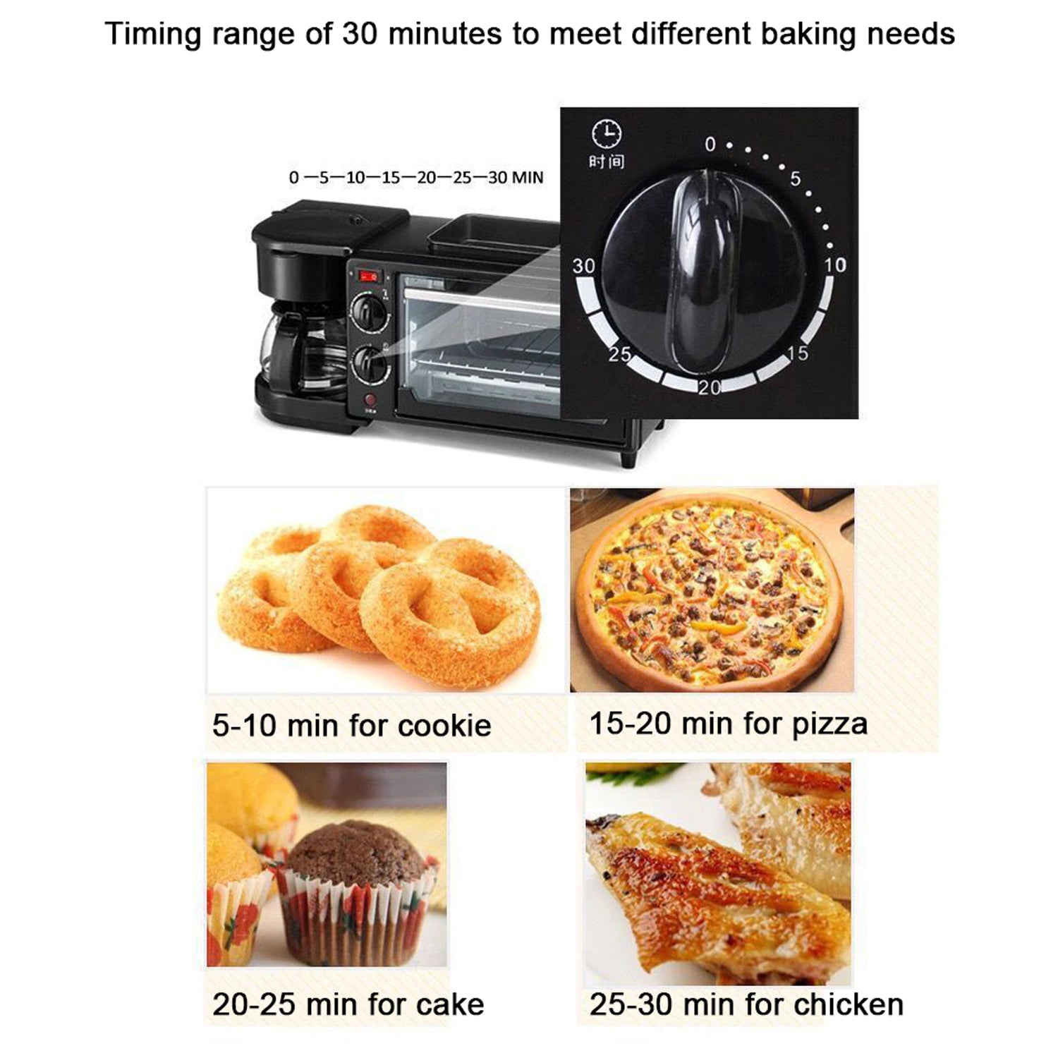 2788 3 In 1 Breakfast Maker Portable Toaster Oven Grill Pan  Coffee Maker Full Breakfast Ready At One Go 2788 3 In 1 Breakfast Maker Portable Toaster Oven Grill Pan  Coffee Maker Full Breakfast Ready At One Go